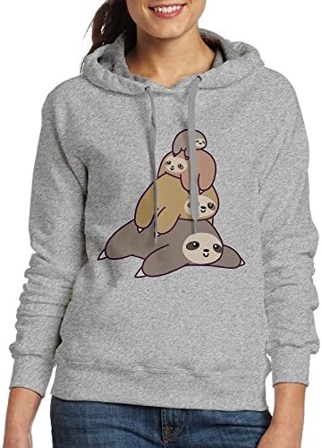 Kawaii Sloth Womens' Long Sleeves Sweatshirt Crop Top Hoodies