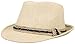 Women and Men Straw Fedora Sun Hat - Outdoor Cap w/Band, Beige LXL