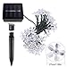 LE 23ft 17m LED Solar Fairy Lights, Waterproof, 50 LEDs, Violet, Portable, with Light Sensor, Outdoor Blossom String Lights, Ideal for Christmas, Wedding, Party