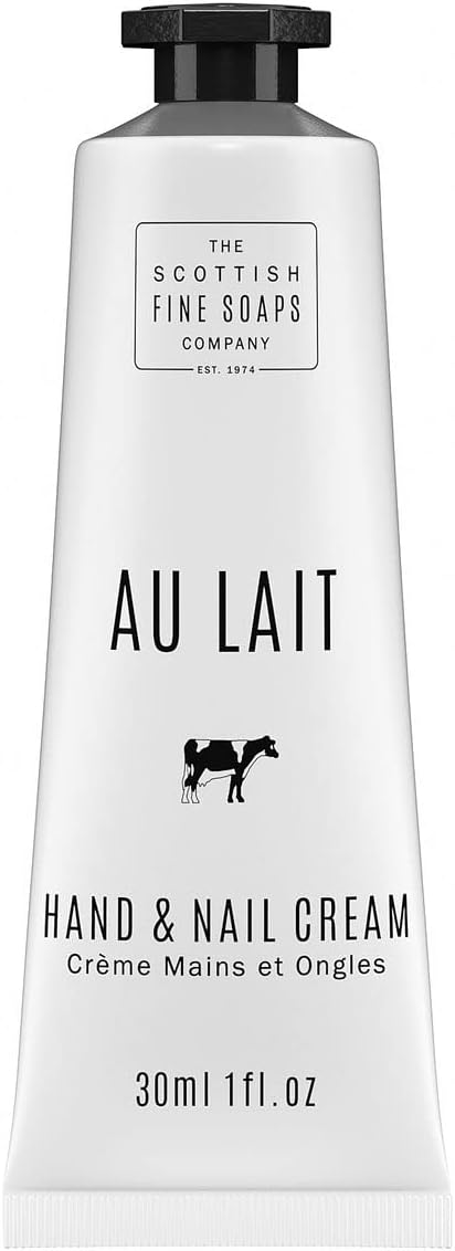 Scottish Fine Soaps Au Lait Hand Nail Cream 30ml Tube Nourishing Hydration