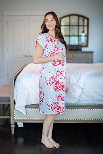Gownies - Labor and delivery Maternity Hospital Gown and Pillowcase Set, Hospital Bag Must Have, Best