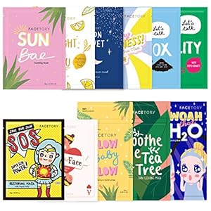 FaceTory Original 11 Face Sheet Mask Collection – Korean Skin Care Sheet Mask Pack of 11 – Hydrating, Soothing, Radiance…