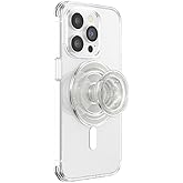PopSockets Phone Grip for MagSafe, Magnetic Holder, Phone Stand, Clear - Clear Glitter