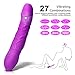 Dildo Vibrator Juntame G Spot Vibrators Rechargeable Clitoral Stimulator Adult Sex Toy for Women Men Realistic Dildos with Rotation 100% Waterproof (Purple 1)
