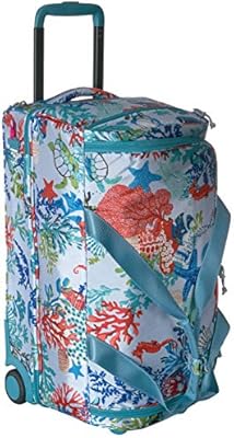 vera bradley lighten up foldable rolling duffel