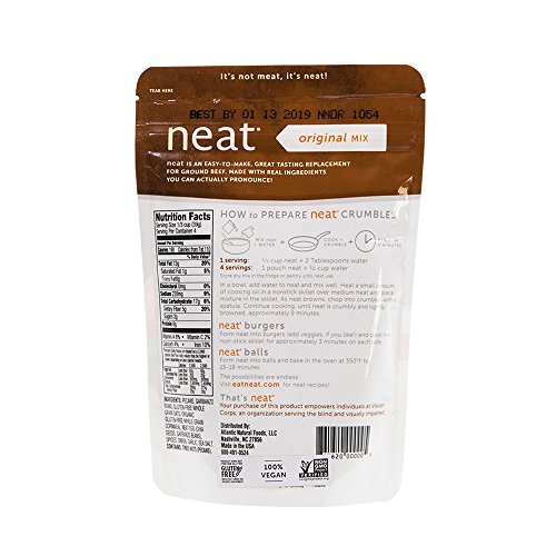 neat Vegan Campout - 32 Servings Equivalent To 8 lbs. Of Meat (5.5 oz.) (Pack of 8)