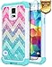 Galaxy S5 Case w/[Screen Protector Premium Clear], NageBee Glitter Diamond Hybrid Protective Cover [Shiny Studded Rhinestone Bling] Sparkle Shiny Girls Cute Case Designed for Samsung Galaxy S5 -Wave