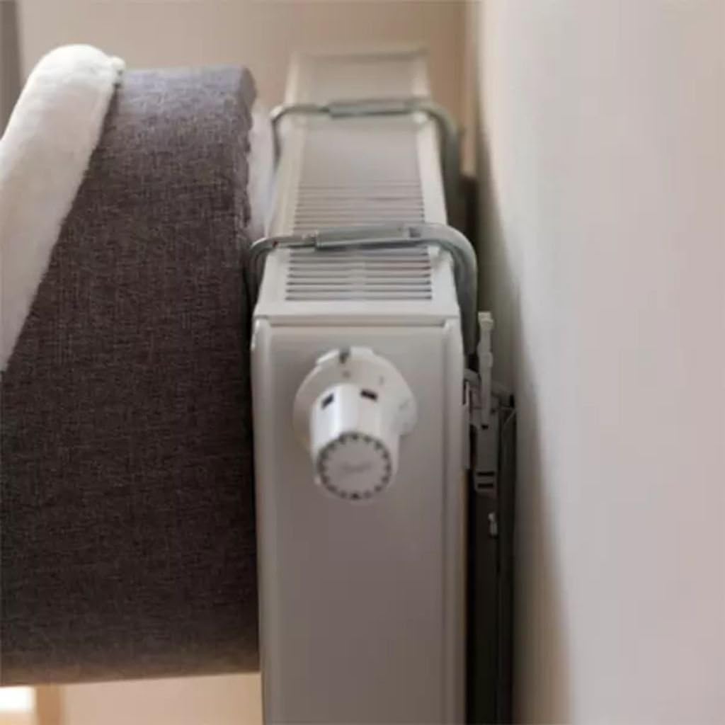 TRIXIE Cat Cave for Radiators in White/Grey, Cosy Cat Bed with Reversible Cushion & Adjustable Bracket, ø 38 × 34 cm - Image 5