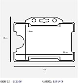 CKB LTD 10x Single Sided Rigid ID Card Holder 86x54mm Open Faced view 2