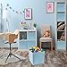 Sorbus Storage Cubes - 11 Inch Foldable Fabric Baskets for Organizing Pantry, Closet, Shelf, Toy Box, Cubby - 6 Collapsible Cloth Cube Storage Bins for Home, Nursery, Playroom, Bedroom (Pastel Blue)
