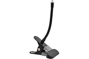 Holicfun Clip Mount for Ring, Blink, Eufy, Google Nest, Wyze, and Arlo Indoor Outdoor Cameras, 15cm Gooseneck Arm, Flexible Adjustment, Strong Clamp, Black