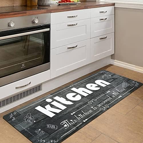 HEBE Cushioned Kitchen Rug Runner Non Skid Waterproof Kitchen Floor Mat