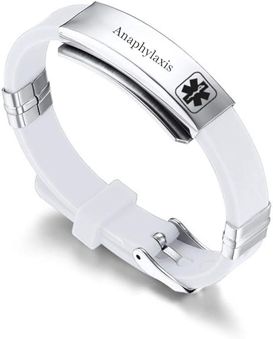 LiFashion LF Stainless Steel ICE White Silicone Rubber Chain