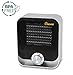 Crane Personal Ceramic Space Heater, 2 Settings 800W/1200W, Overheat Protection, For Home Office Desk, Black (EE-6490)
