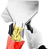Stainless Steel French Fry Popcorn Scoop, Comerical Quick Fill Tool for Food Bags & Boxes, Multipurpose Utility Scooper for Bagger French Fries, Ice, Dry Goods(size:195 X 238mm)