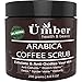Premium 100% Natural Arabica Coffee Body Scrub with Organic Coffee, Shea Butter, Coconut Oil and Dead Sea Salt – Anti Cellulite, Stretch Marks, Spider Vain Treatment by Umber NYC (8.8 oz.)