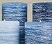 Navy Blue Rustic Pillar Candle - 3x4 inches - Unscented Handcrafted Candle by Nordic Candle
