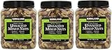 Kirkland Signature Extra Fancy Unsalted Mixed Nuts, 3 Jars (2.5 LB)