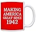 75th Birthday Gifts Making America Great Since 1950 Funny 75th Birthday Party Supplies 75th Birthday Gag Gift 11oz 11oz Ceramic Coffee Mug with Handle Red