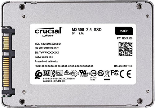 Crucial MX500 250GB 3D NAND SATA 2.5 Inch Internal SSD - CT250MX500SSD1