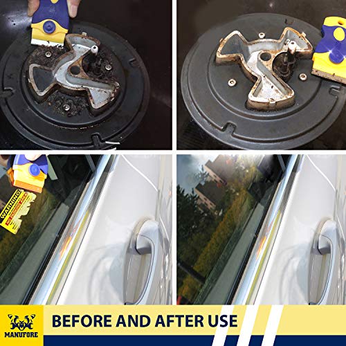 MANUFORE Portable MultiPurpose Razor Blade Scraper for Cleaning Glass