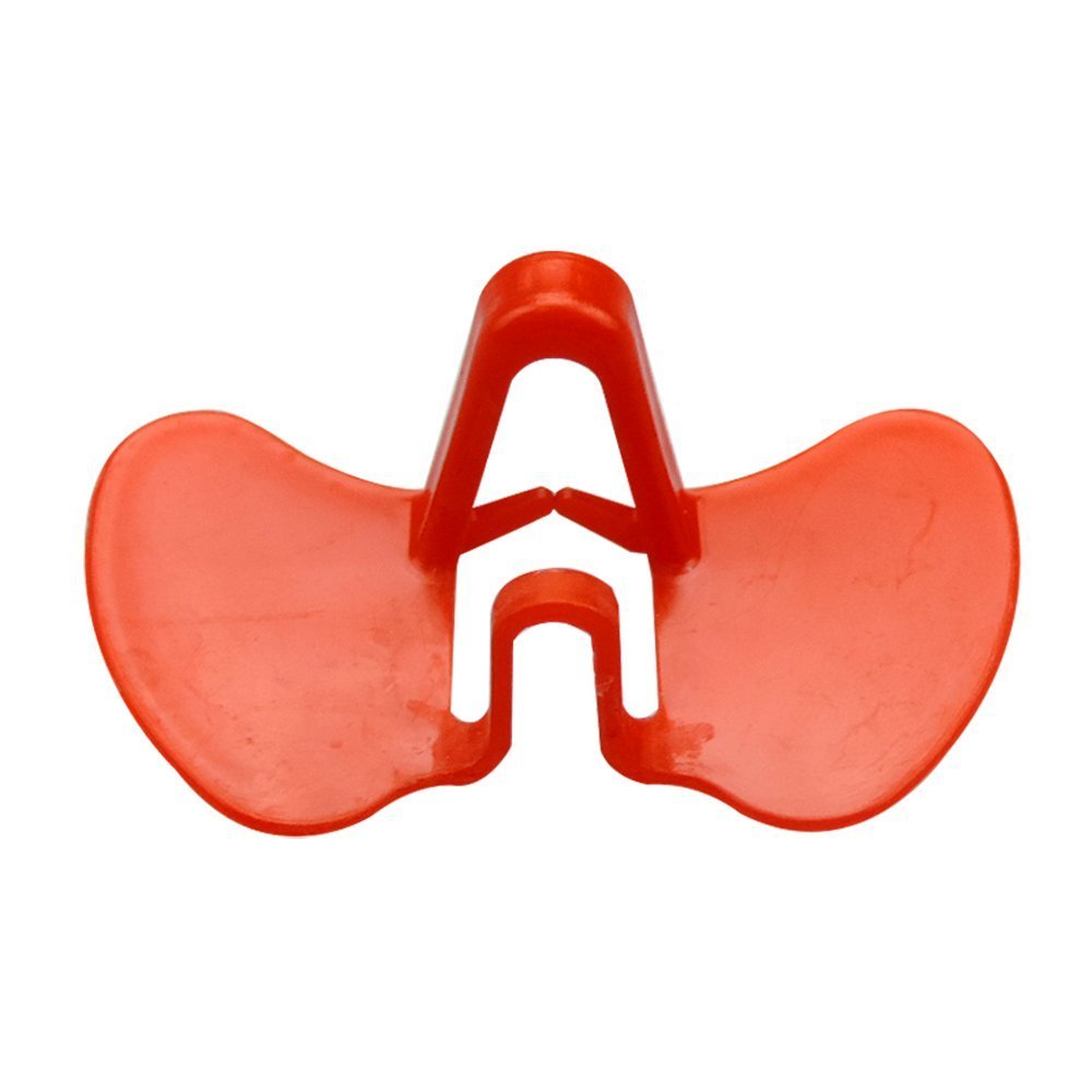 50 pack Chicken Glasses Pinless Peepers Plastic Red Anti-peck Type Eyes Protector Poultry Farm Equipment Tool (Medium Size)