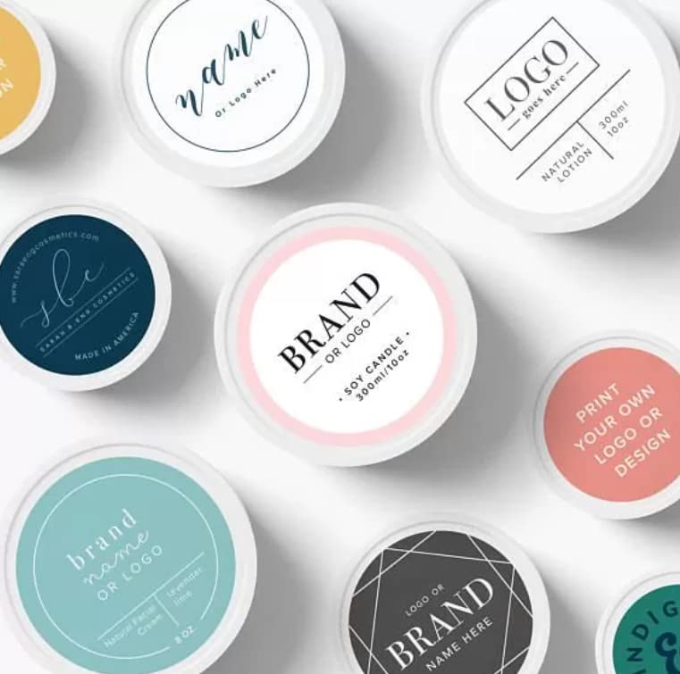 Custom Round Stickers – Personalized Logo Labels For Business, Waterproof & Tearproof, 96-Pack (BOPP Material)