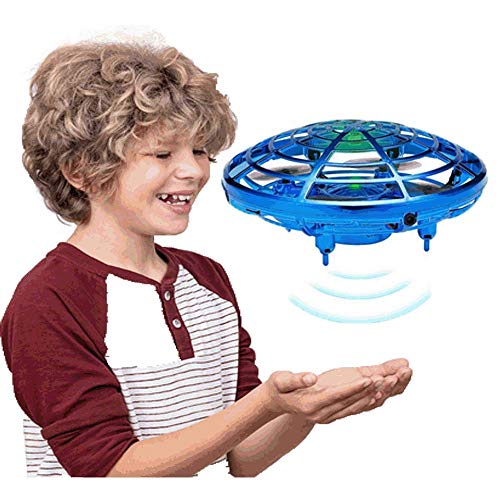 Flying Toys Drones for Kids Toddlers Adults Helicopter with 360° Rotating and Shinning LED Lights, Easy Indoor Flying Ball Hands Controlled Drone Toys for Boys or Girls