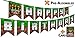 Pixel Style Happy Birthday Banner - Pre-Assembled, 2-Side Printed HD Color Pixelated Design. BONUS Birthday Card. 2 Formats, Thick Paper Pennant Flags with Super Long Ribbon. Gamer Boys Party Supply