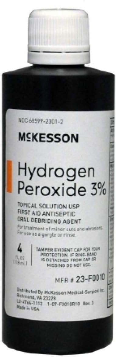 HYDROGEN PEROXIDE 3% 4OZ CS/24 MCK BRAND