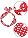 SATINIOR 6 Pack 50s Women Costume Accessories Set 1950s Scarf Headband Earrings Bandana Tie Cat Eye Glasses(Red, Black)