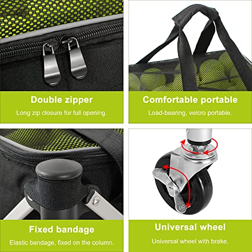 AKOZLIN Tennis Ball Hopper with Wheels Holds 150 Balls Tennis Ball Cart