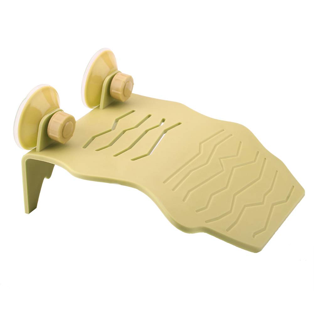 Sheens Turtle Basking Platform, Aquarium Fish Tank Climbing Floating Island Plastic Tortoise Resting Terrace with Suction Cups for Small to Large Reptiles & Amphibians [Yellow L]