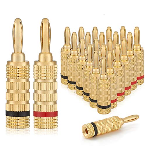 wgge wg-3333 24 K vergoldet Lautsprecher Banana plugs-closed Schraube Typ (6 Paar (12 Stecker))