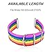 Bandmax Compatible for Rainbow Fitbit Versa Bands LGBT, Nylon Fitbit Straps Accessories Breathable Sport Wristband Versa Replacement Watch Band with Metal Buckle