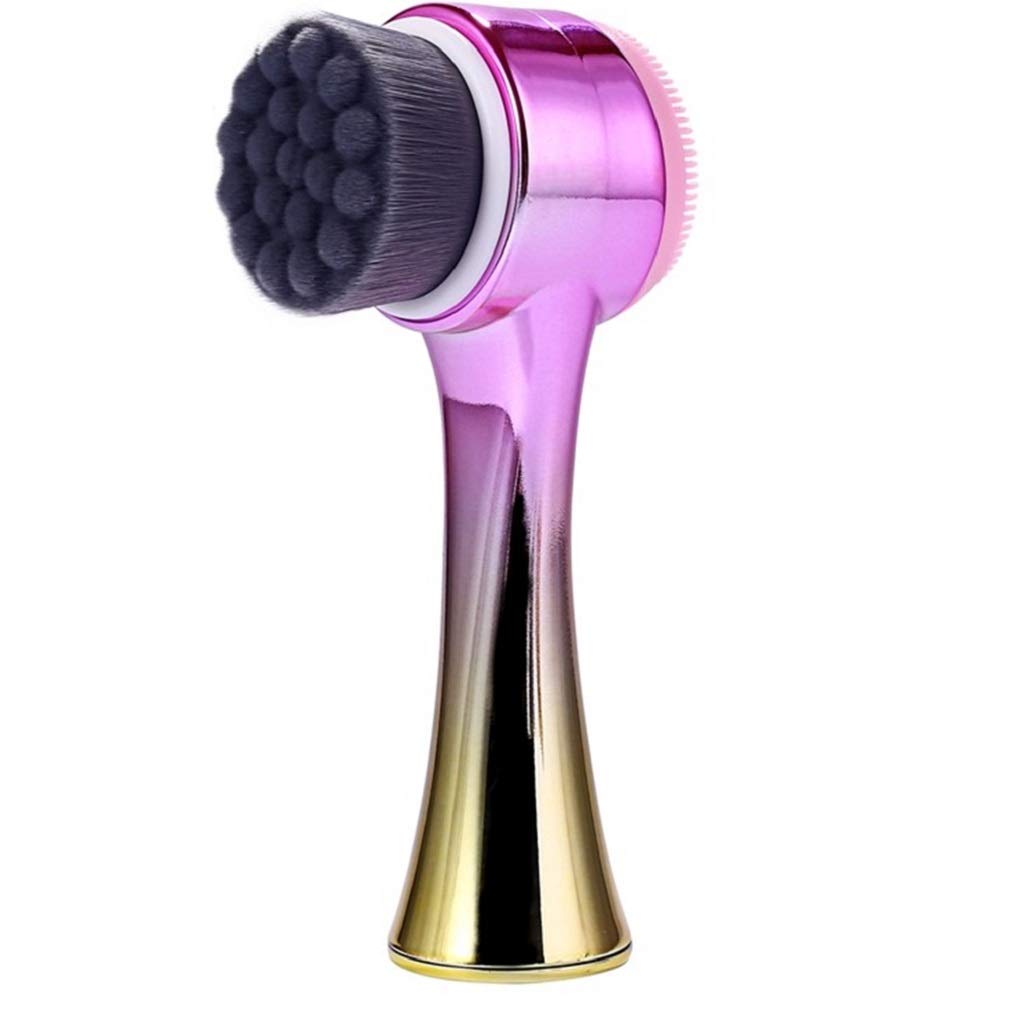 Double-sided Manual Facial Cleansing Brush - 2 in 1 Face Wash Brush for Gentle Exfoliating, Deep Cleansing, Makeup Removal, Massaging and Removing Blackhead Wash Suitable for All Skin Types: Beauty