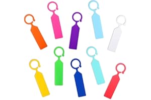 MHY 100 Pcs Thick Plastic Plant Labels - Garden Waterproof Plant Tree Tags - 4.3 inch Color Hanging Plant Markers for Plants, Potted Plants, Nurseries, Trees，Gardening