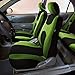 FH Group Car Seat Cover Light Breezy Green Seat Cover Flat Foam Padding Cloth Full Set Automotive Seat Covers, Airbag Compatible & Split Rear Universal Fit Interior Accessories for Cars Trucks and SUV