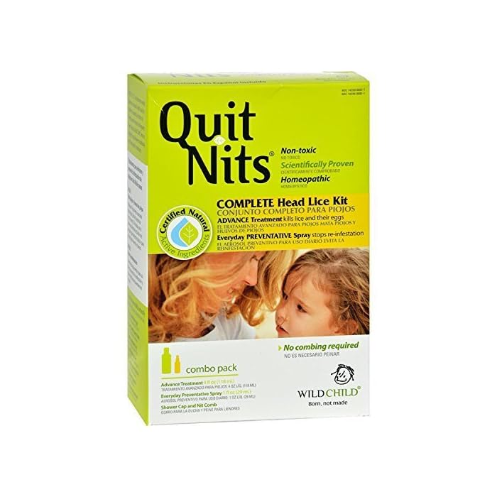 Lice Treatment Combo Pack, Head Lice Shampoo and Lice Prevention Spray for Kids, Quit Nits Lice Treatment for Kids