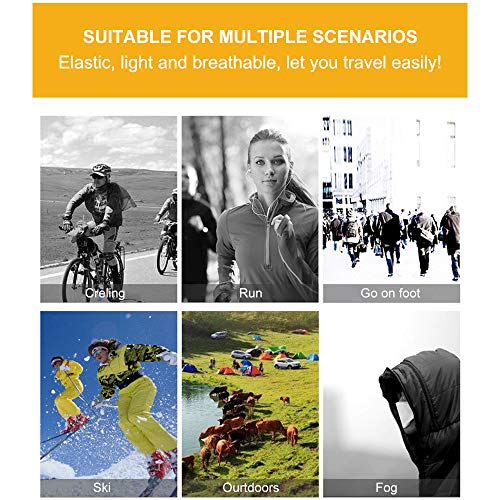 Face Mask UV Protection Neck Gaiter Head Wrap Seamless Scarf Mask Headbands Half Face Mask for Dust, Windproof Sunscreen Breathable Thin Multifunctional Telescopic for Men Women (Gray)