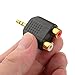 3.5mm Splitter to 2rca Adapter, 3.5mm Stereo to 2-RCA Male to Female Adapter (3.5mm-2RCA)