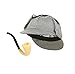 Funny Party Hats Detective Costume Set - Deerstalker Costume Hat- Sherlock Holmes Kit