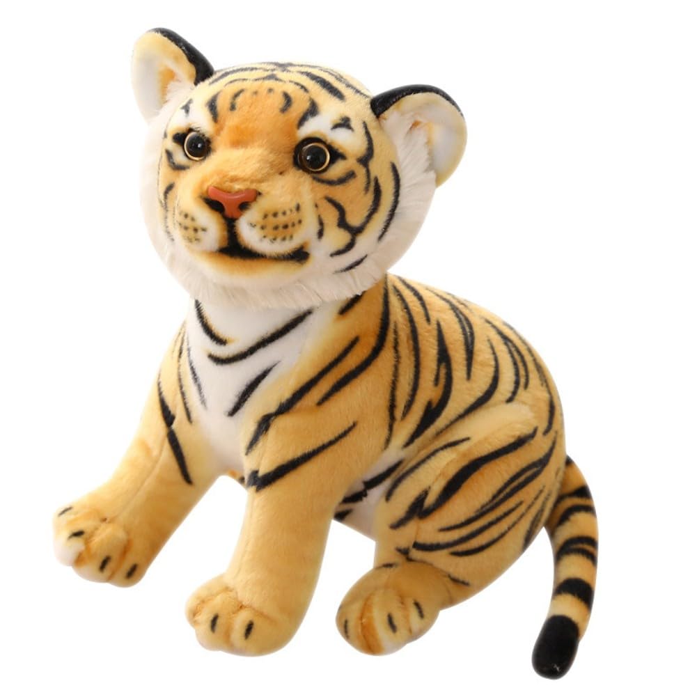 LAARNT Simulation Tiger Plush Toy Doll Cartoon Sitting Cub Tiger Stuffed Animal Doll Stuffed Soft Toy Comfortable Pillow Christmas Plushie Toys(1 PCS,23CM), Multicolor, One Size