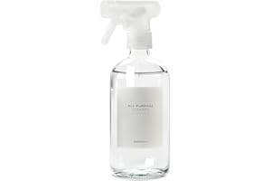 MAISONOVO Glass Spray Bottles for Cleaning - 16.9 fl oz Clear x 1 with 16 Labels