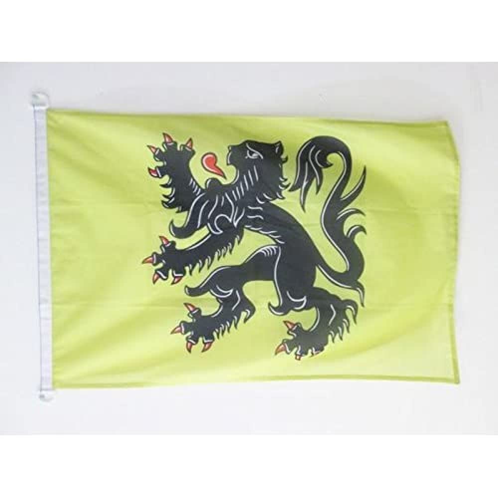 AZ FLAG - Flanders Flag - 3x5 Ft - For Outdoor - Belgium - Flemish Banner Knitted Polyester with Two Plastic Rings - Fade Resistant - Vivid Colors - 3' x 5' Feet - 150x90 Cm