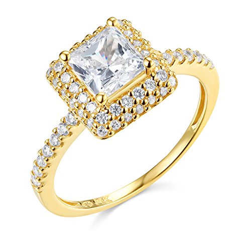 1/5 TCW Round Diamond 10k Yellow Gold 2-Piece Bridal ...