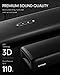 Sound Bar, Vinoil 2.1 Channel Sound Bar for TV with Strong Bass Dual Connection, 110 dB 80W Wired and Wireless Sound Bar Speakers with Build in Subwoofer, Optical/AUX/Coaxial Input