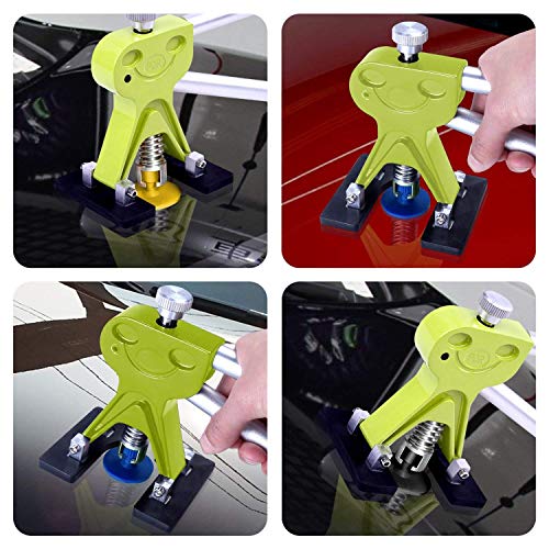 AUTOPDR 54Pcs Dent Removal Tools,Pops a Dent Lifter Dent Puller Kit with Hot Melt Glue Gun Glue Sticks Tool Bag for Car Body Dent Repair