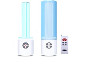 COTTON KNIGHT, UV Light Sanitizer, 55w UVC Lamp for Room Surface Disinfection up to 750 sqft, Home/School/Hotel/Travel, Kills 99% Bacteria/Molds/Dust Mites, 1Y Warranty (Blue Ozone Free)