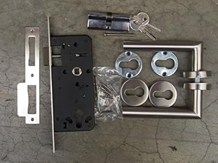 EDELSTAHL Garten Tor Einsteckschloss Komplett Türschloss Tür Tor